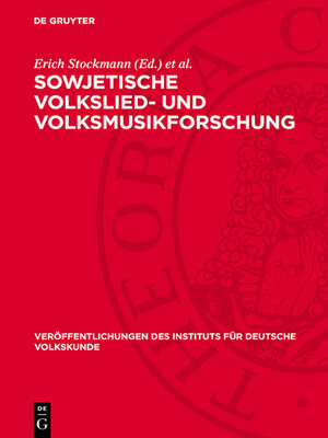 cover image of Sowjetische Volkslied- und Volksmusikforschung